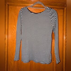 GAP blue Striped Long Sleeved Shirt